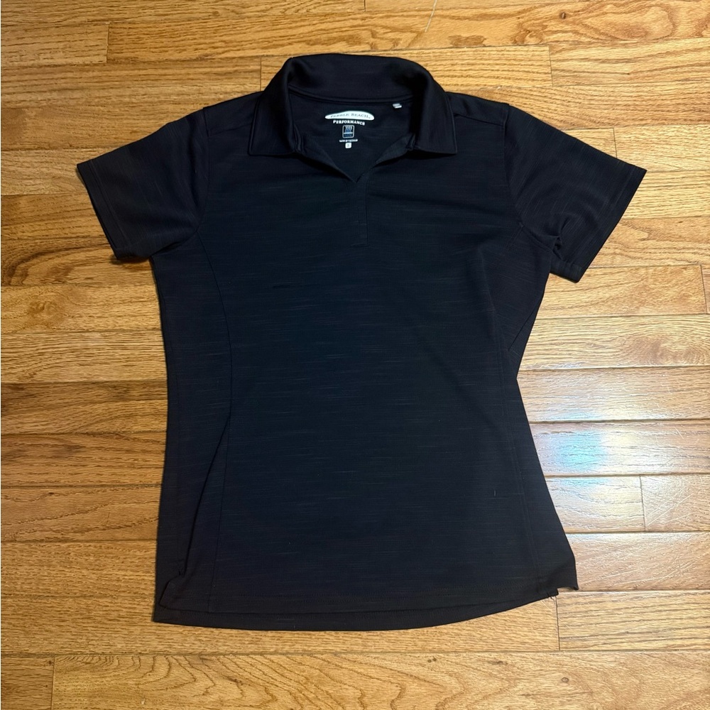 Pebble Beach Women's Black Polo Shirt